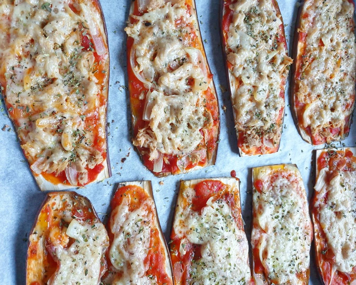 Pizzas de berenjena