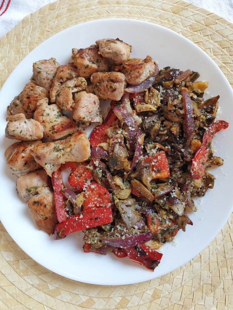 Salteado de verduras con pavo